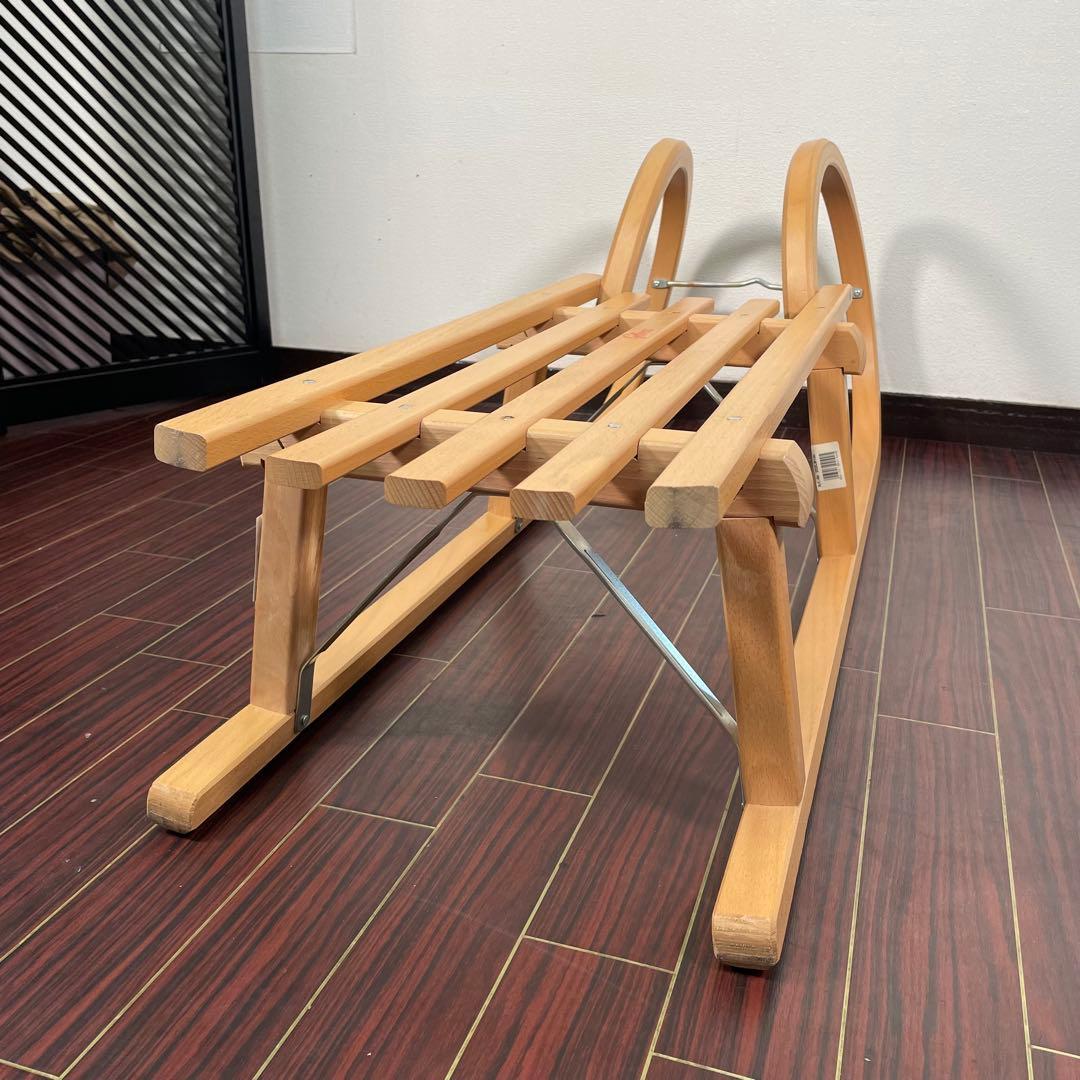 レア ドイツ製 Gloco 木製 ソリ 天然木 ブナ材 曲木 ディスプレイ