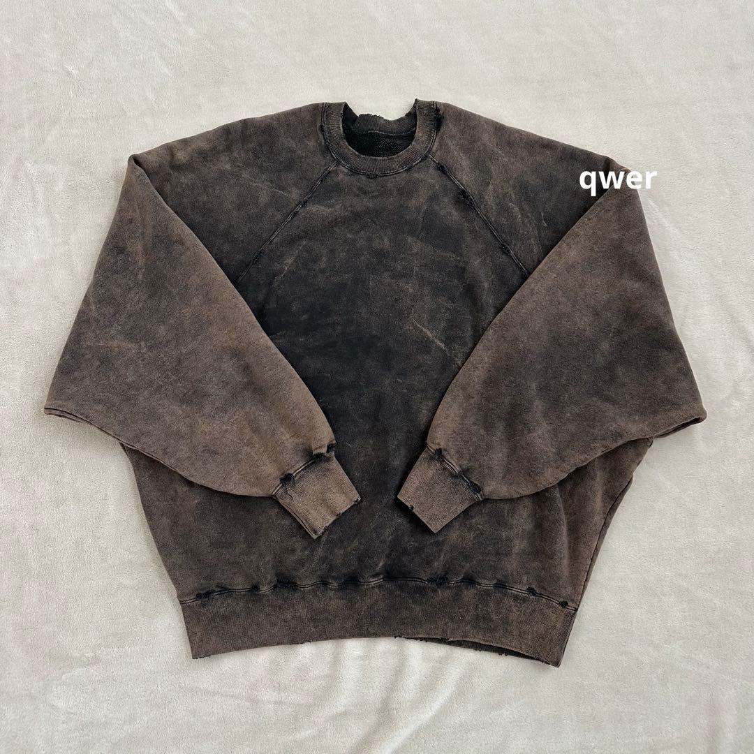 LON Two Side Sweatshirt Black Brownスウェット