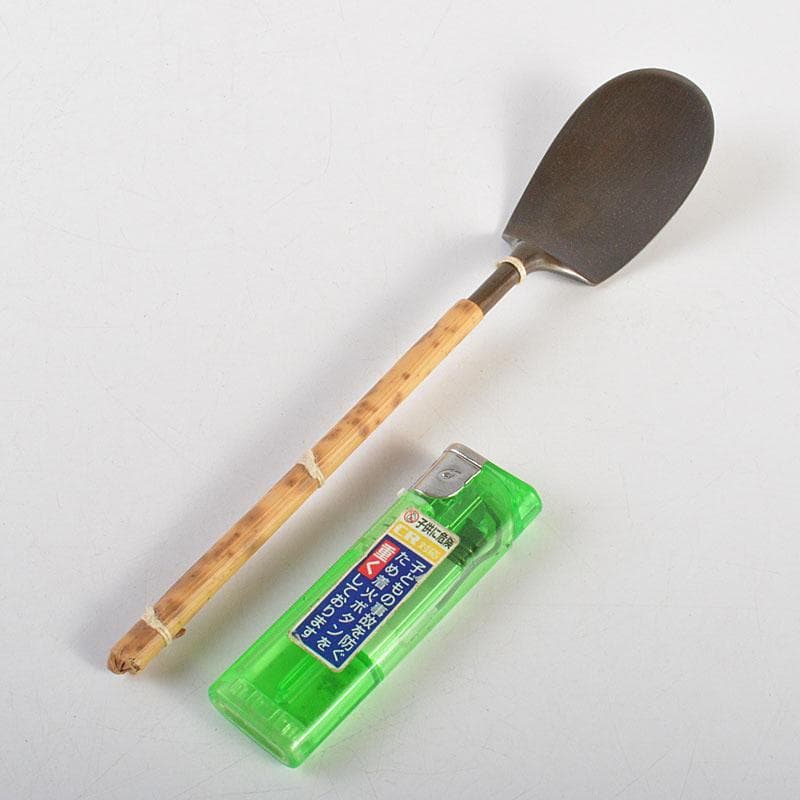 茶道具　古銅　一政堂造　伊藤政治　浄益形　風炉灰匙　共箱　N　R7267