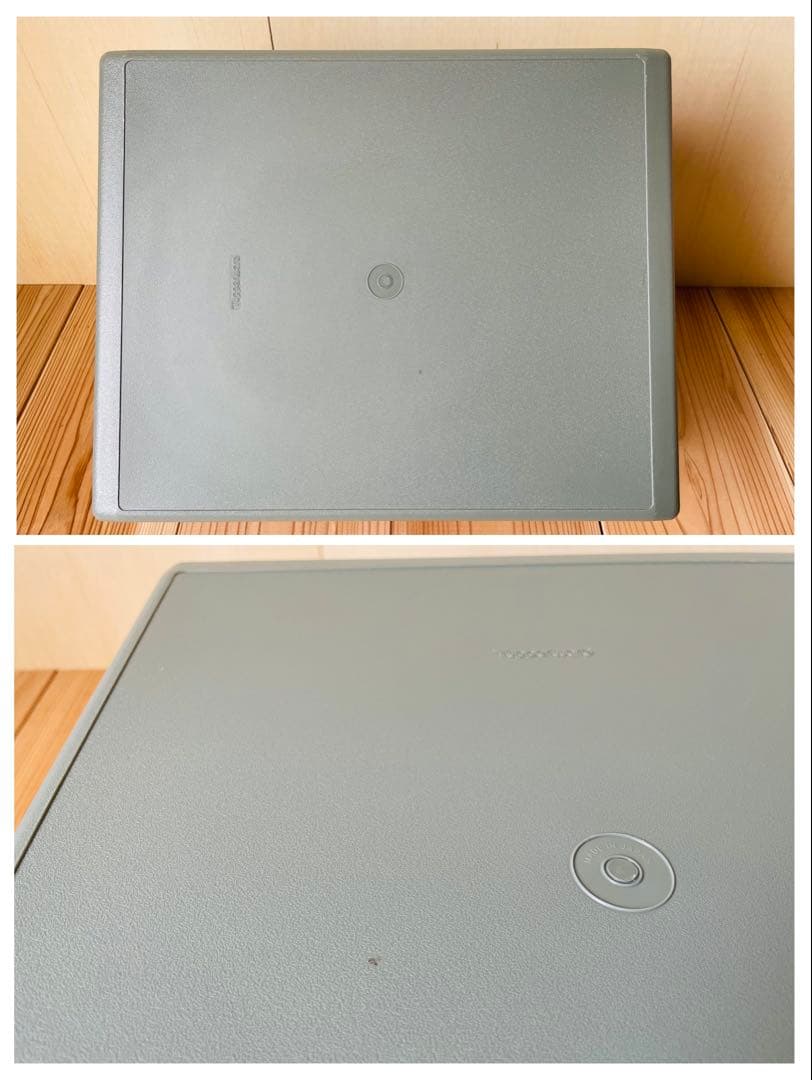 希少な美品/2個セット/送料込/タッパーウェア/ディープスーパーケース/緑/①