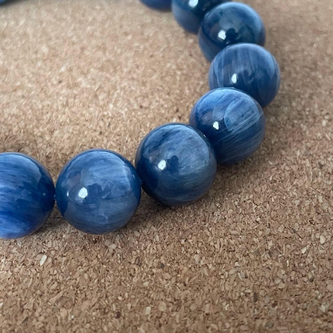 【杉本　直樹】カイヤナイト ブレスレット 12.5㎜ 18㎝　天然石