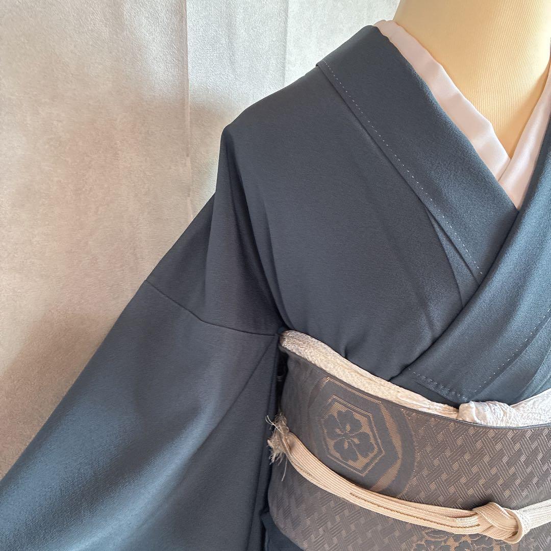 付け下げ　フルセット　着物　正絹　訪問着　袷　色紙　万寿菊　G4