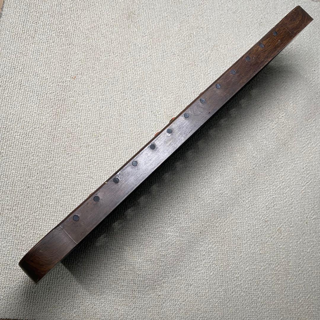 古民家収蔵品　旧蔵整理　アンティーク 木製・赤松石算盤 文房具約40cm