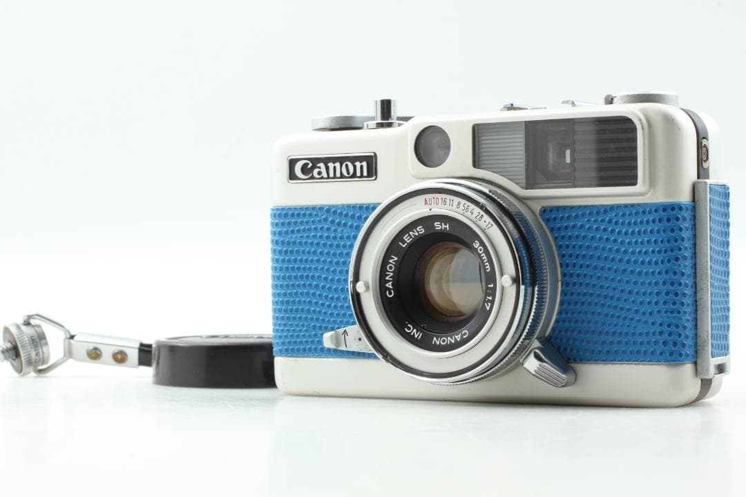 【整備済　美品】ブルー Canon Demi EE17　ハーフカメラ　露出計OK