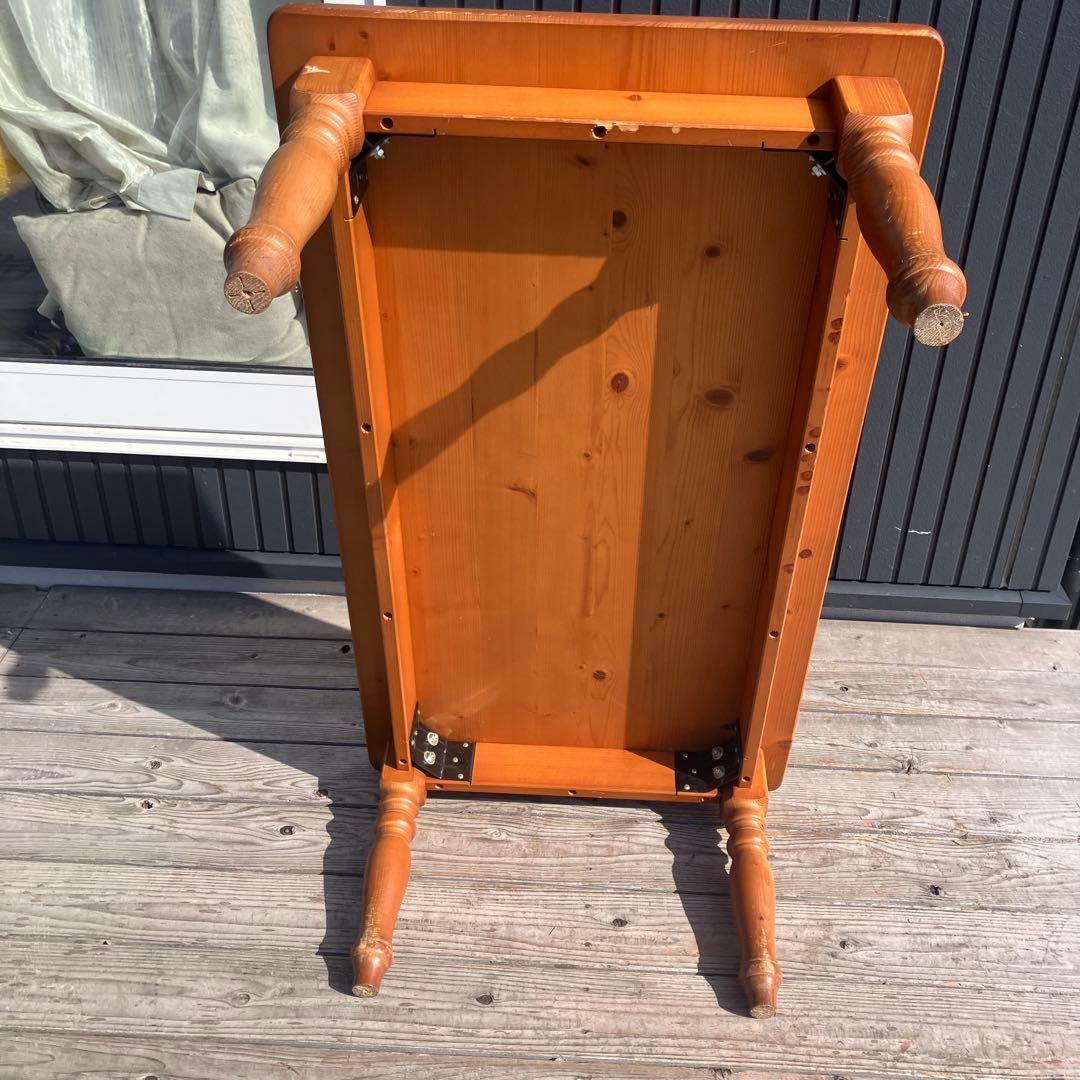 北欧レトロ 無垢材 パイン材 木製 センターテーブル カントリーテーブル 古家具