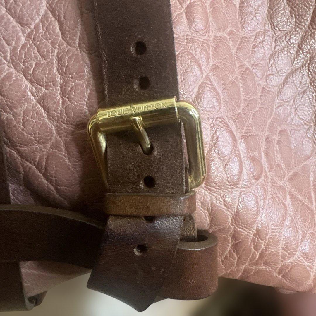 た*き様 LOUIS VUITTON ピンク レザー ブーティ　ヒール　37