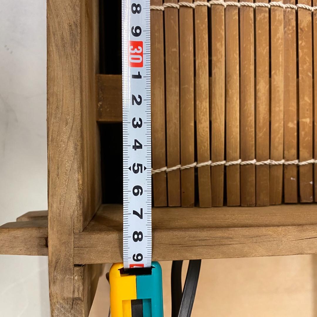 菓子屋用中古品　角蒸し蒸篭（せいろ）　蒸篭3枚＋木蓋　おまけで竹すだれ3枚