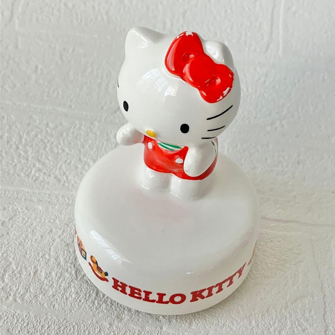 【激レア！】ハローキティ　オルゴール　陶器製　80年代　レトロ