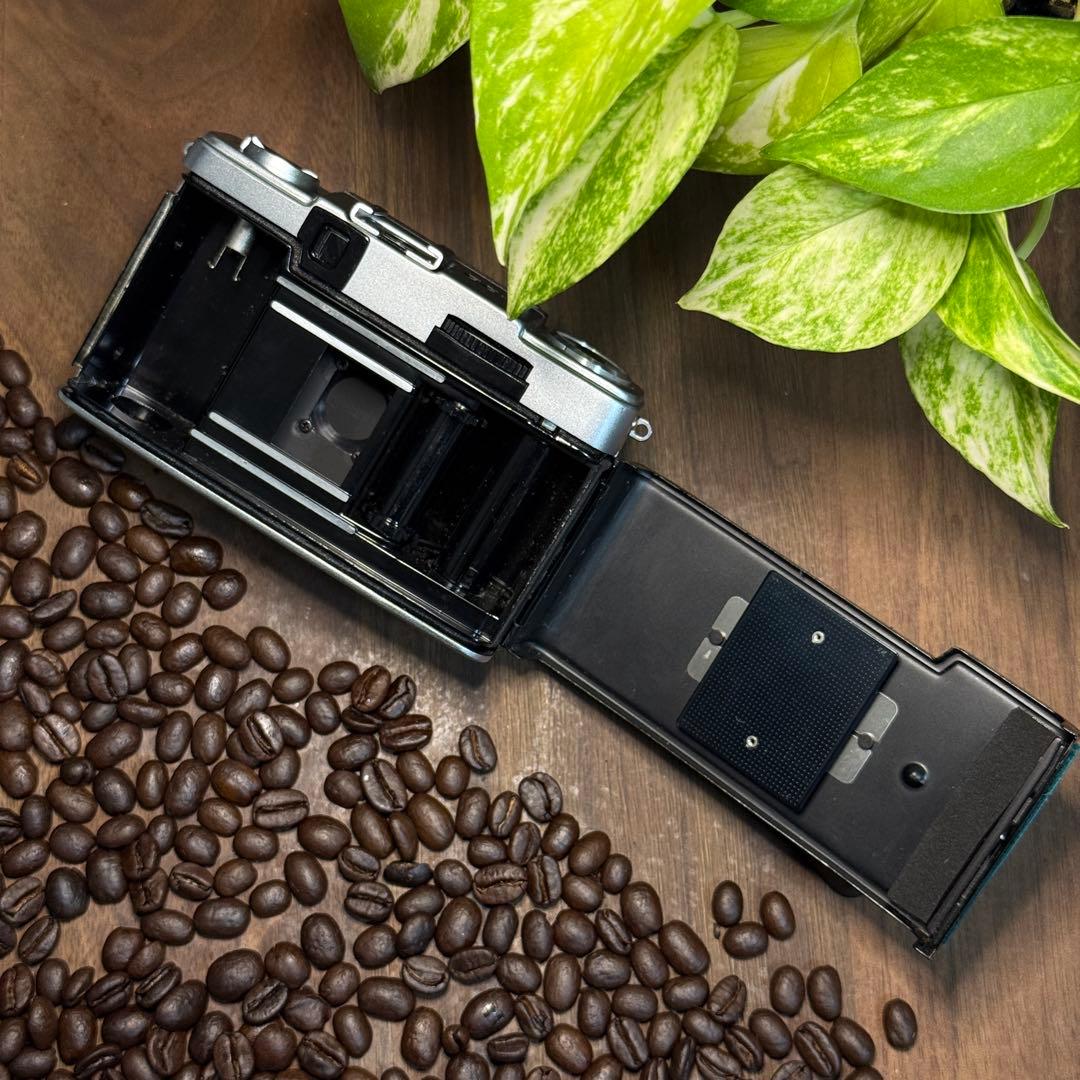 ✴️シボ革グリーンレザー✴️実写・分解整備済✴️オリンパスPEN EE-3 美品‼️