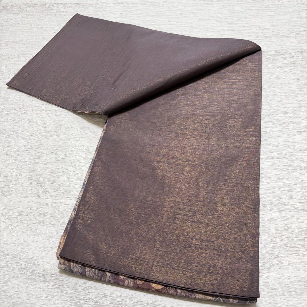 m-76 渡文謹製 手織り 辻ヶ花 纐纈 膨れ帯 正絹 袋帯