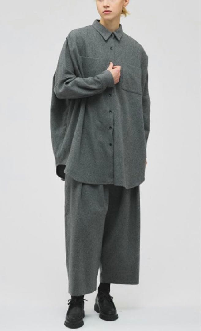 mizuiro ind ポケット付きワイドシャツ 羽織り 2025AW