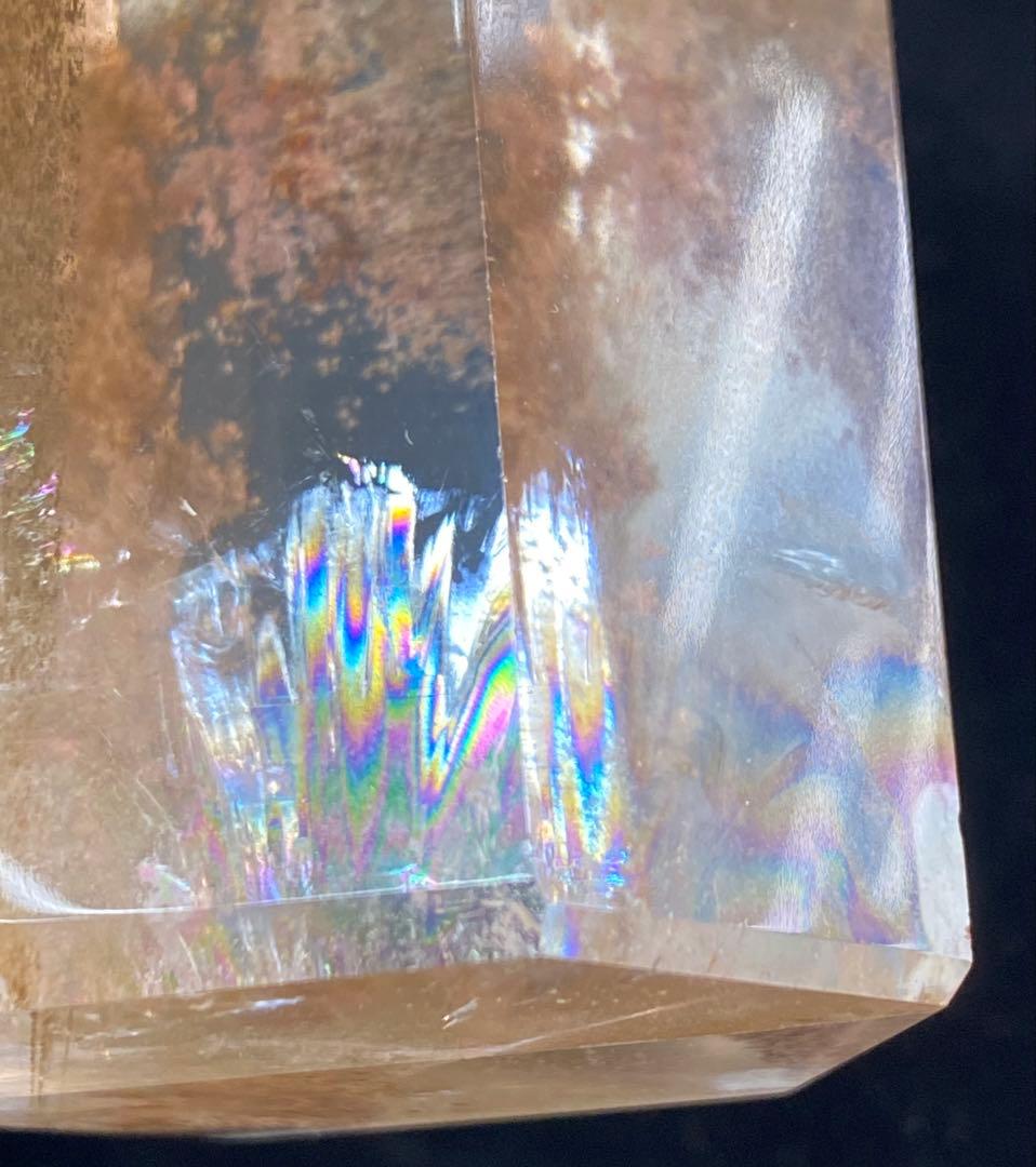 プラチナルチル入り☆ブラウン ファントム水晶ポイント　オールドストック