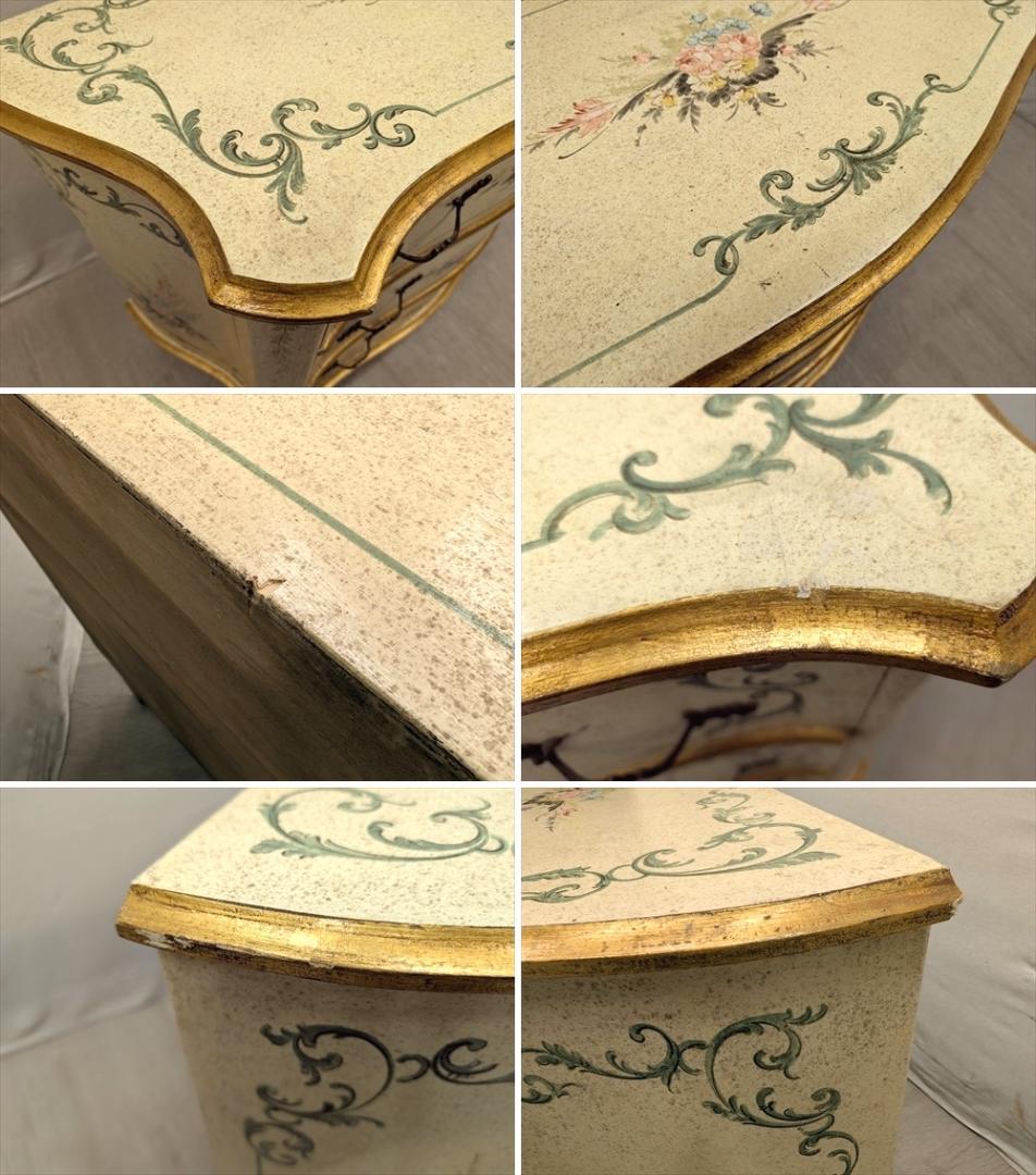 イタリア製　猫脚　リビングチェスト　ドロワー　チェスト　タンス　ペイント　A