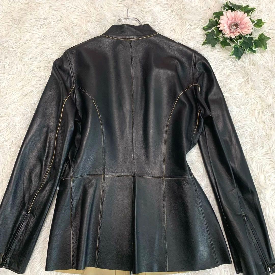D77美品◆ARTICO【イタリア製/高級 羊革◆レザージャケット/ライダース】