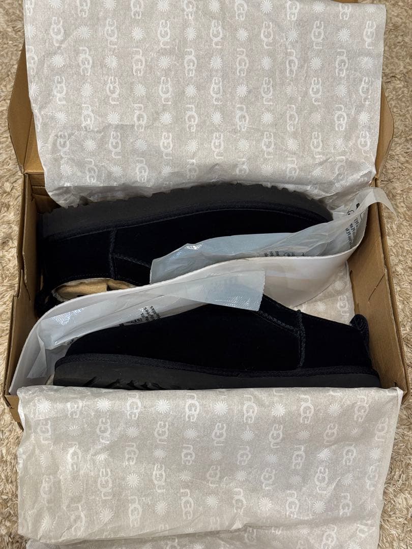 靴 UGG CLASSIC MICRO Black 25cm