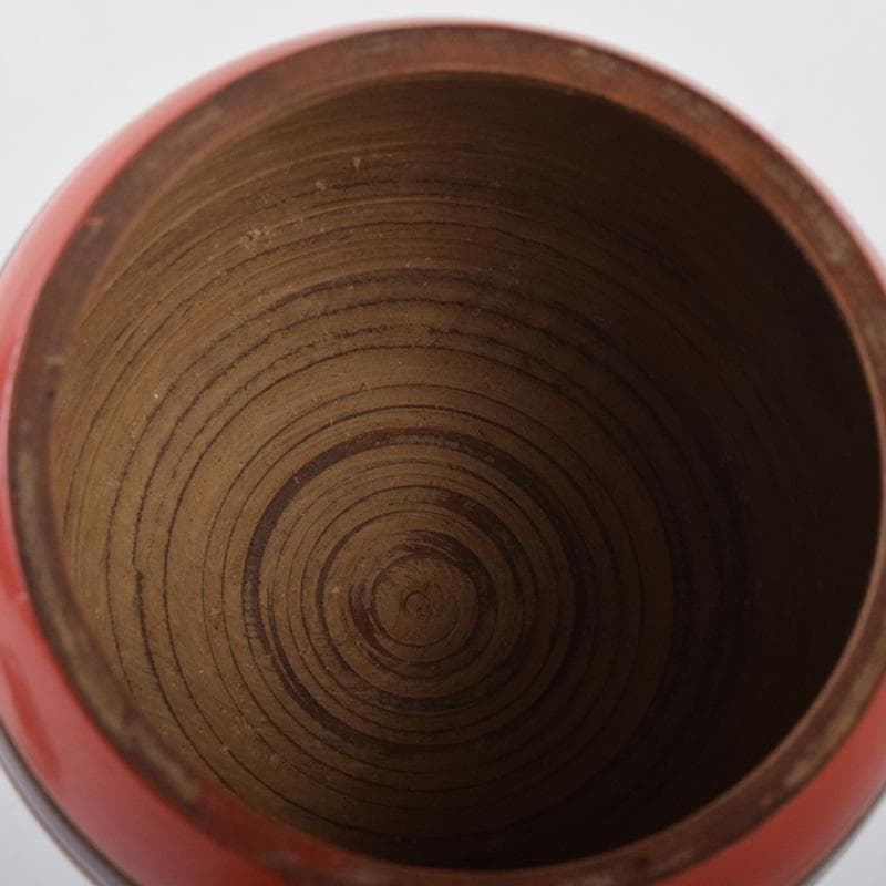 茶道具　漆塗　独楽　莨入　煙草入　時代箱付　V　8240