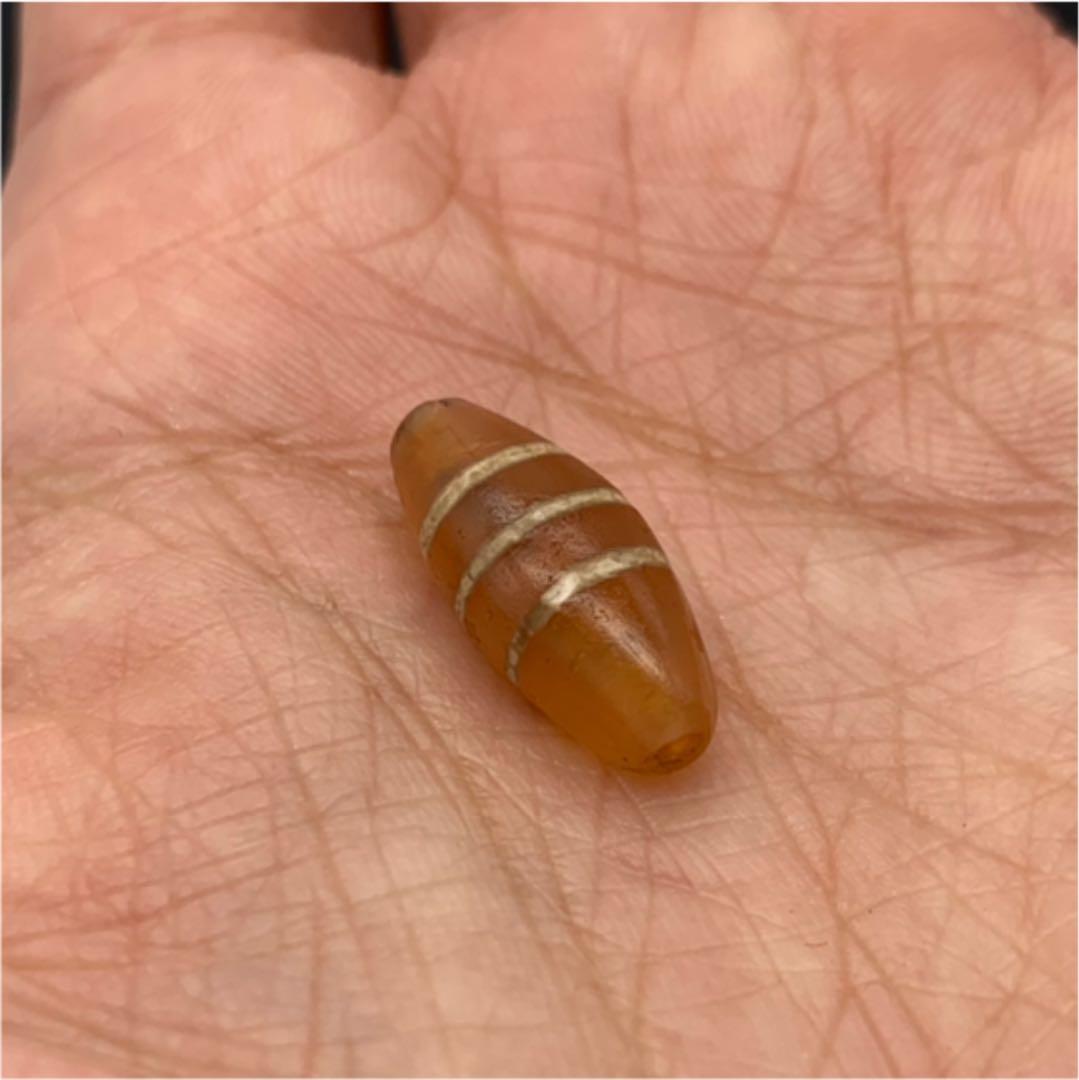 【アンティーク ビーズ】エッジドカーネリアン ビーズ 18.0mm