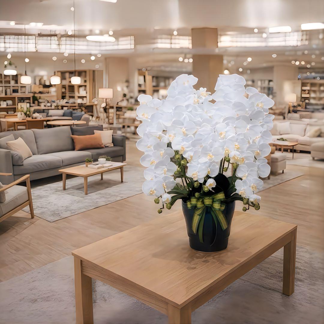 光触媒　人工観葉植物　ウォールグリーン　フェイクグリーン　ロイヤル胡蝶蘭５本立W