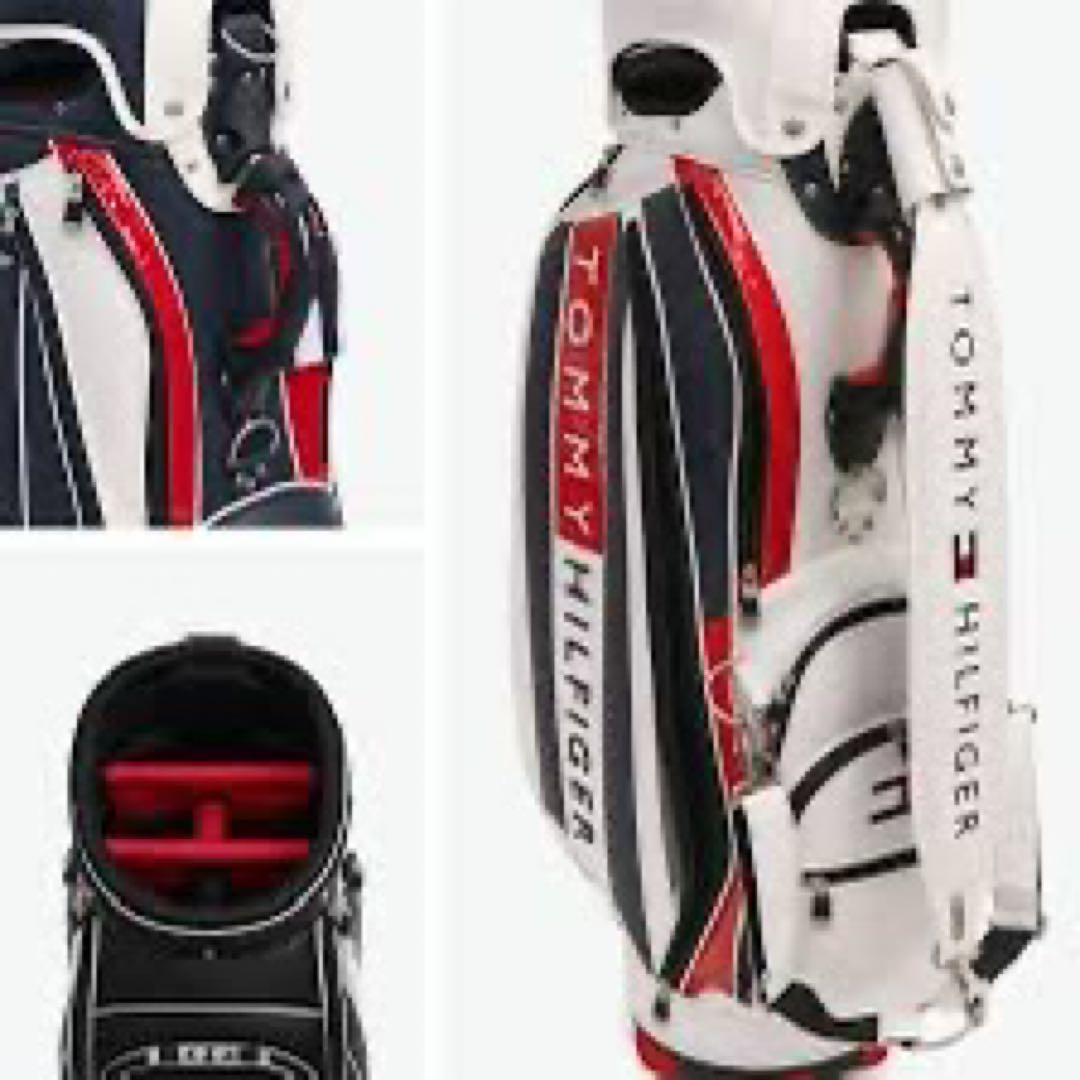   キャディバッグ ホワイト/レッド/ブラック