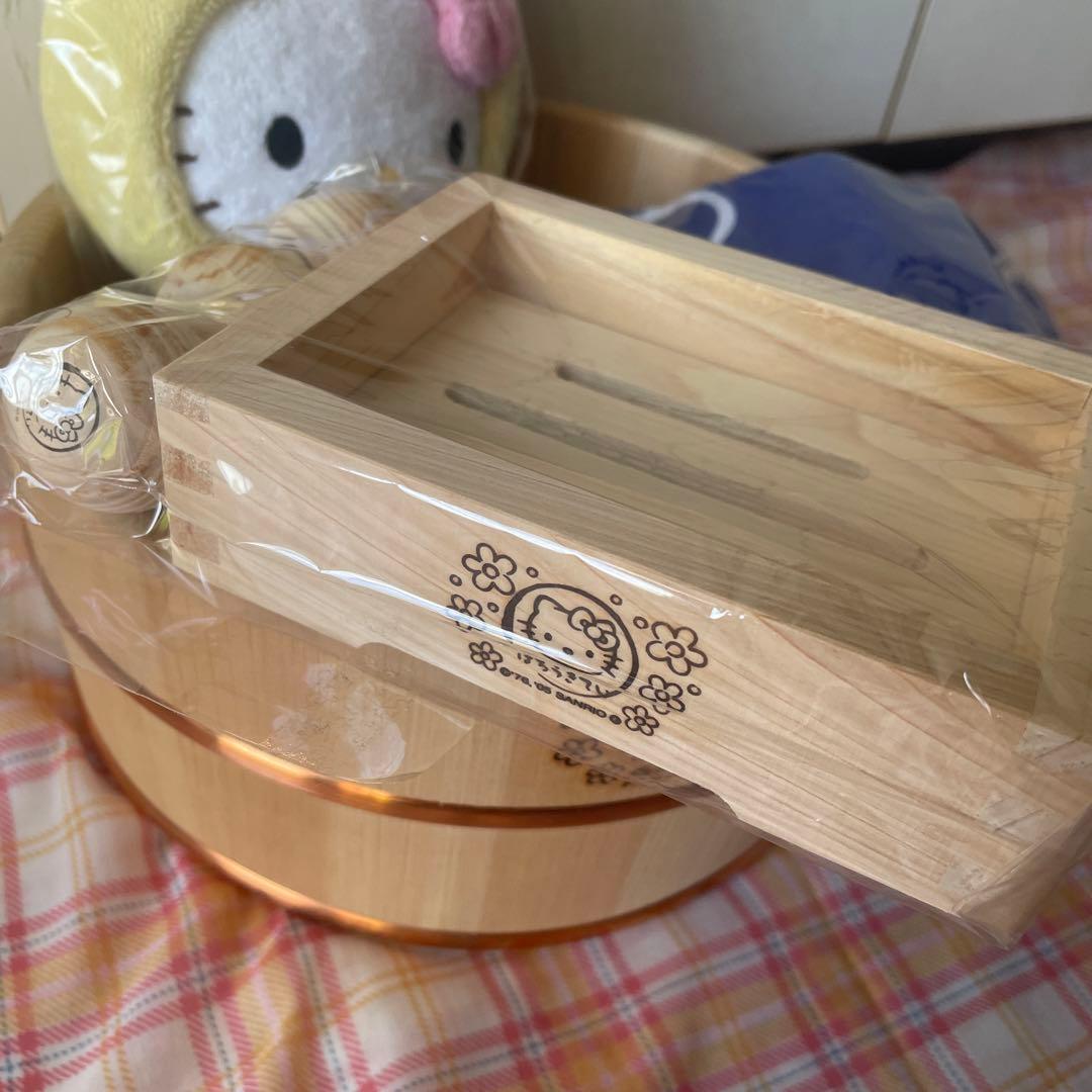 キティ　ハローキティ　当選品　マルヤナギ　風呂桶　石鹸置き　手拭い　スポンジ