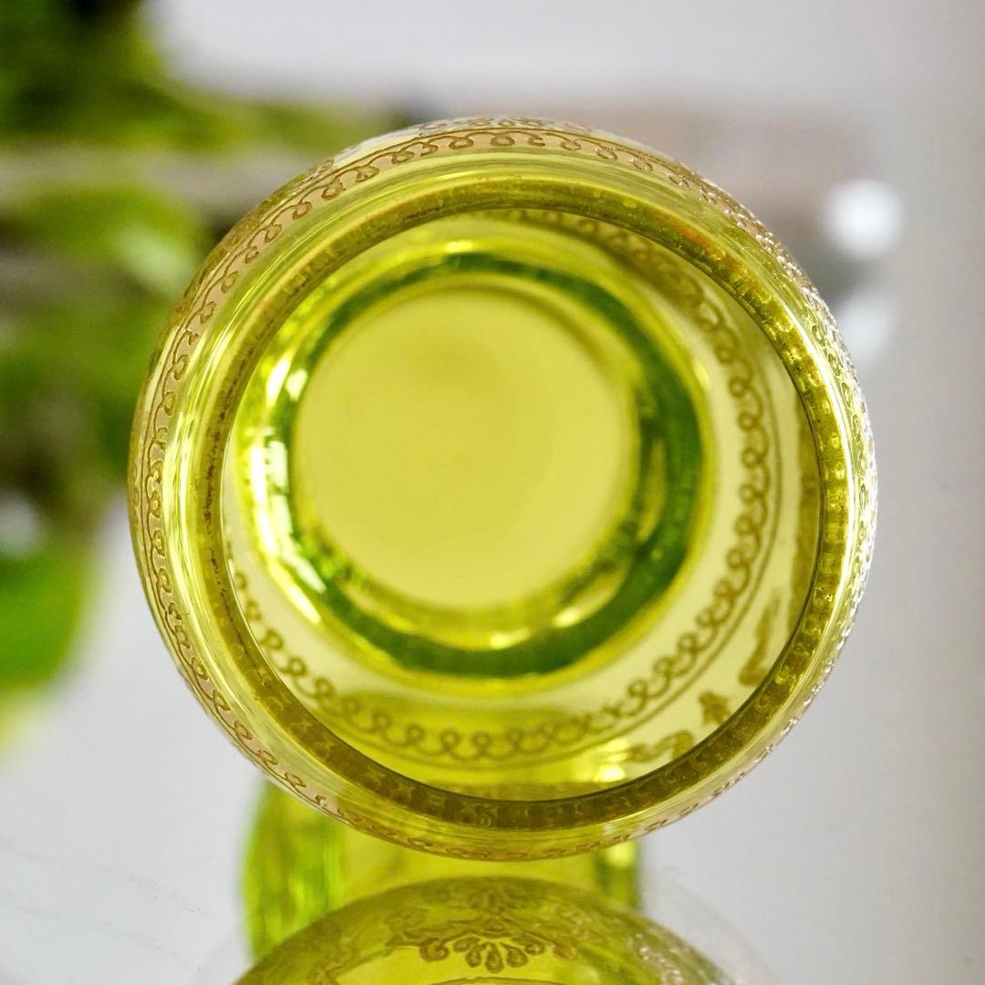 華麗なるオールド サンルイ★282 金彩★グリーン★リキュール ショットグラス