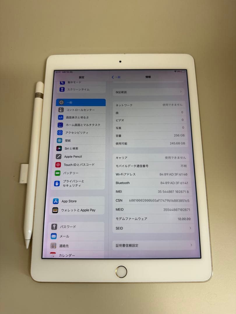 iPad pro 本体 型番A1674+ Apple Pencil 第1世代