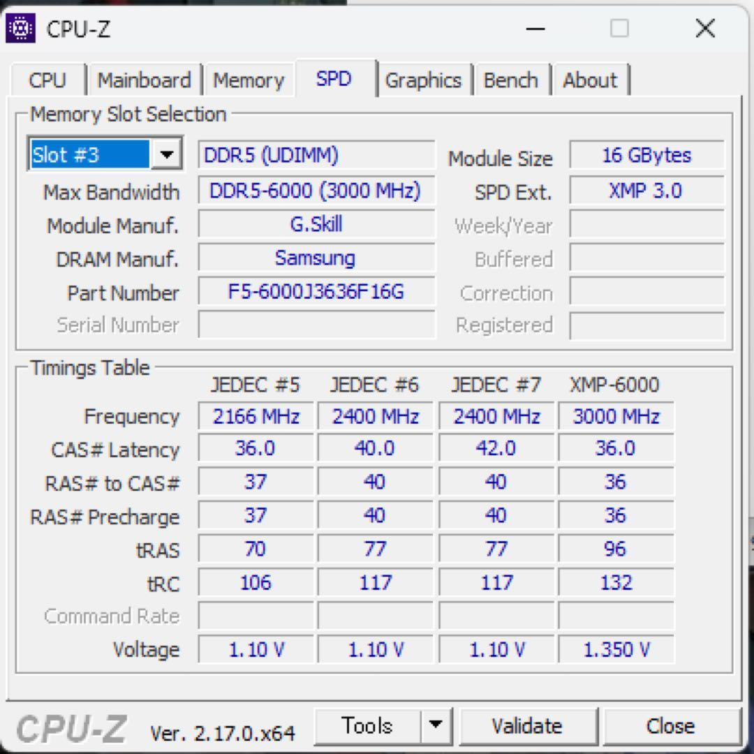 メモリー G.Skill Trident Z5 RGB DDR5 16GB 6000MHz