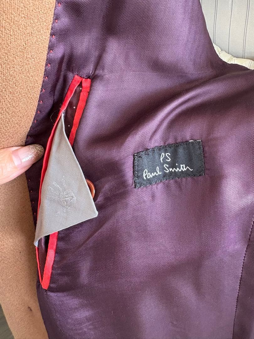 Paul Smith ブラウン ダブルブレストピーコート