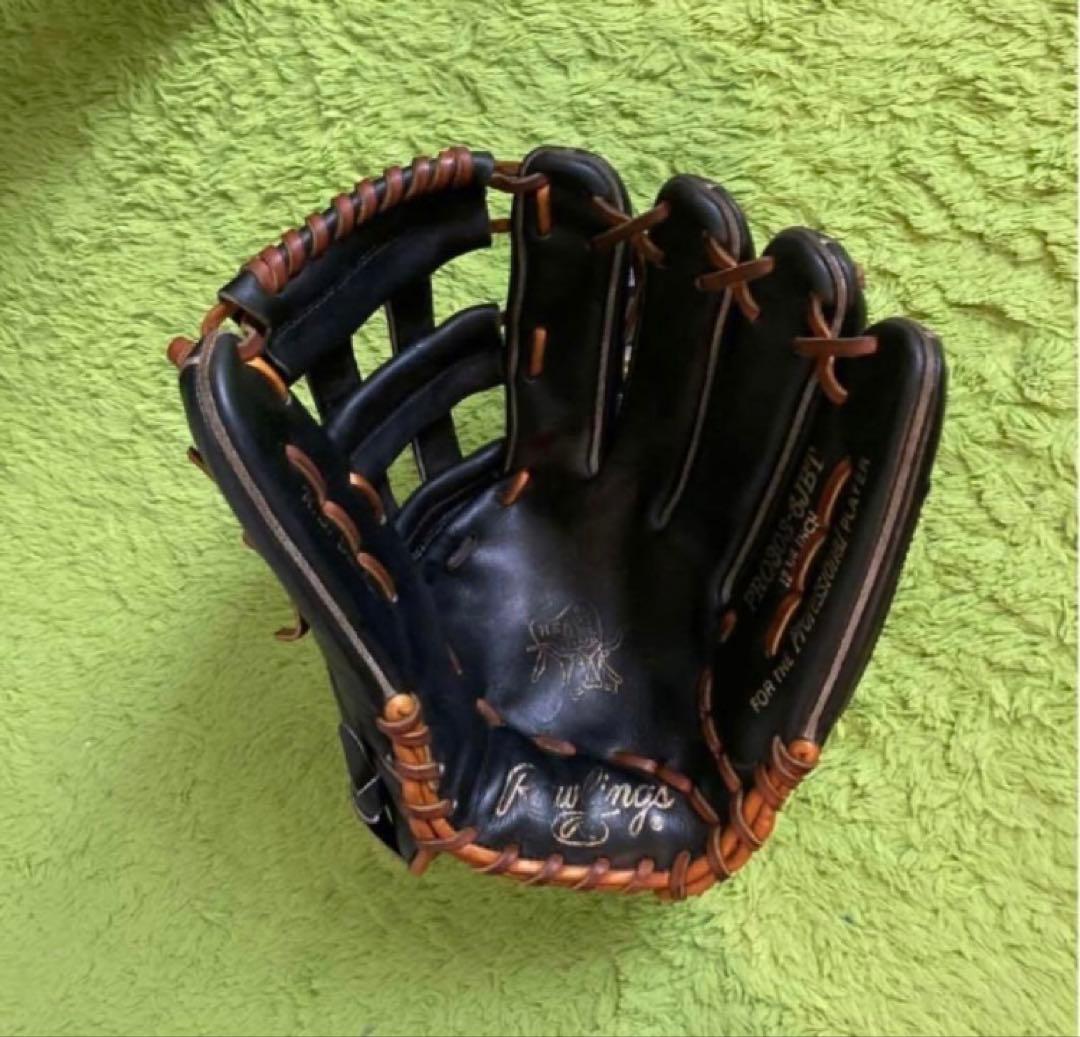 ローリングス☆硬式用☆外野手グラブ☆美中古品☆ブラック×タン☆最終価格