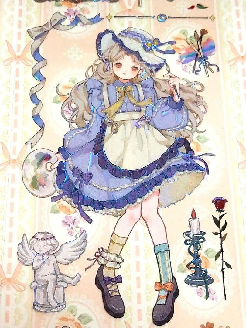 ✩残１✩J603＃英式下午茶(贝壳光)巫女sama切り売り海外人物マステ女の子