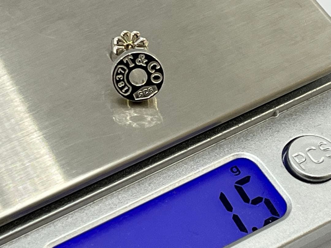 h818 美品　ティファニー　1837 オープン　サークル　ピアス　片耳　925