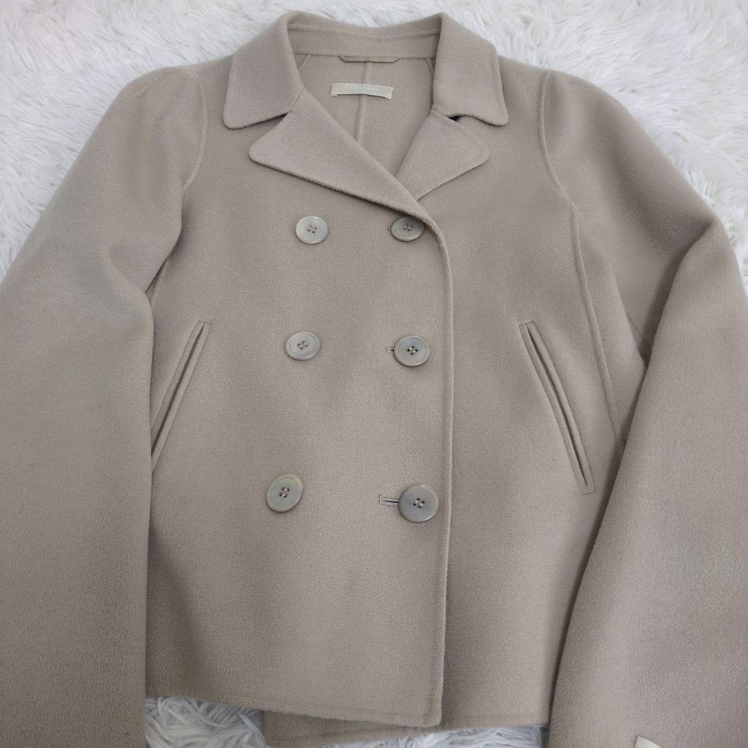 S MAXMARA クチートアマーノヴァージンウール ショートコート Pコート