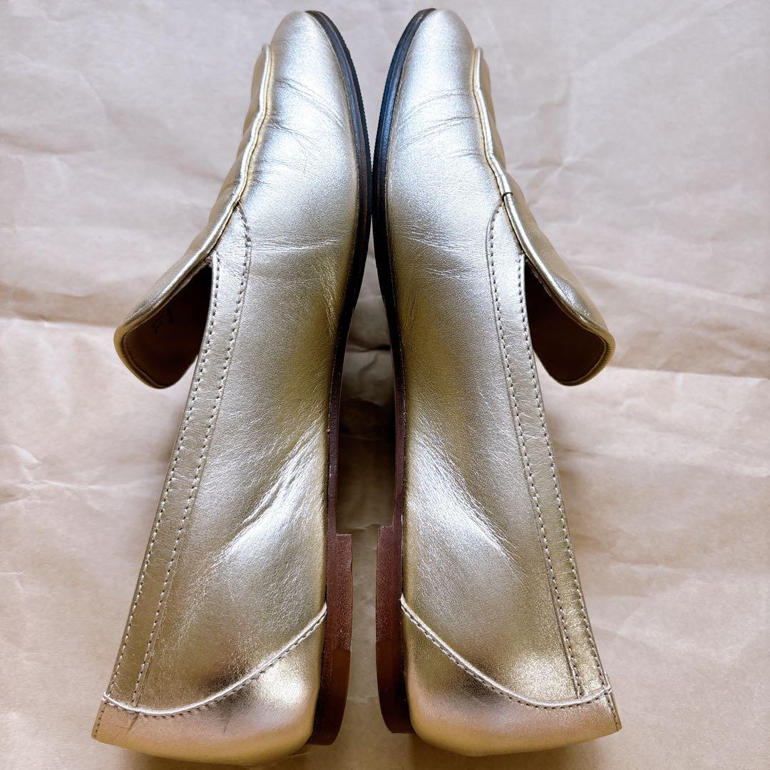 【辺見えみりさん着用】TOD'Sロンハーマン24cmコラボローファー37ゴールド