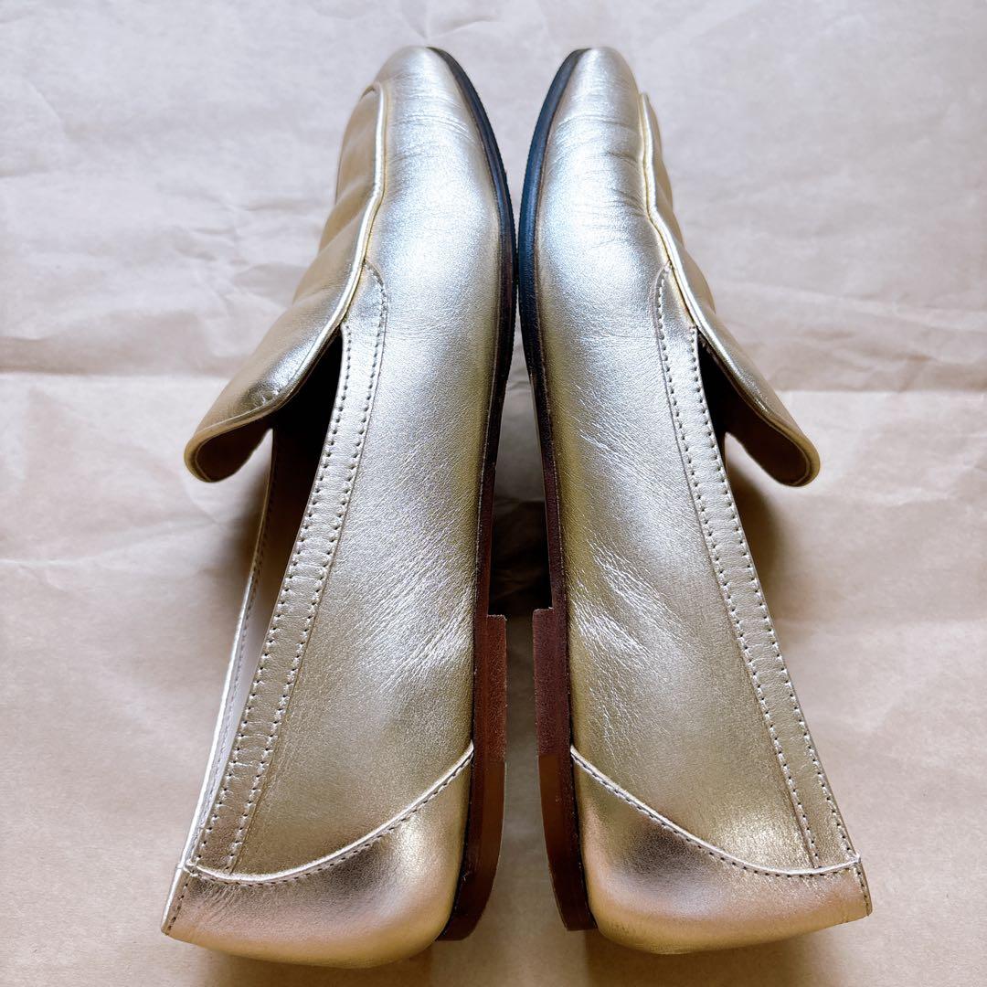 【辺見えみりさん着用】TOD'Sロンハーマン24cmコラボローファー37ゴールド