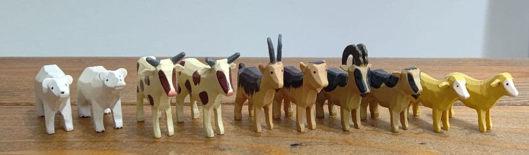 ドイツ製 ヴェルナー工房 Werner Wノアの方舟 木製 動物 置物 人形