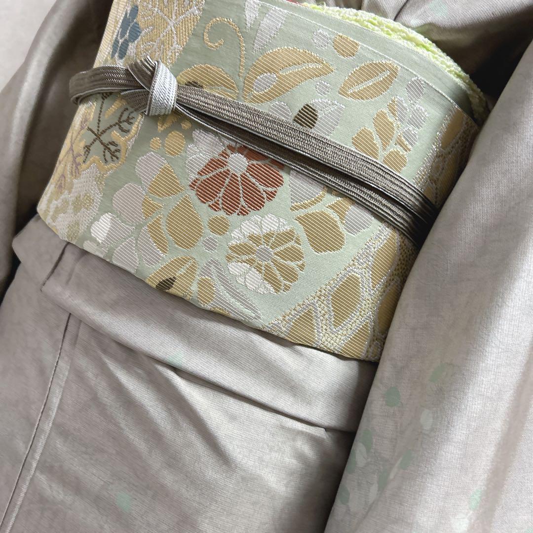 大島紬地　小紋　付け下げ　辻ヶ花　フルセット　着物　正絹　I7