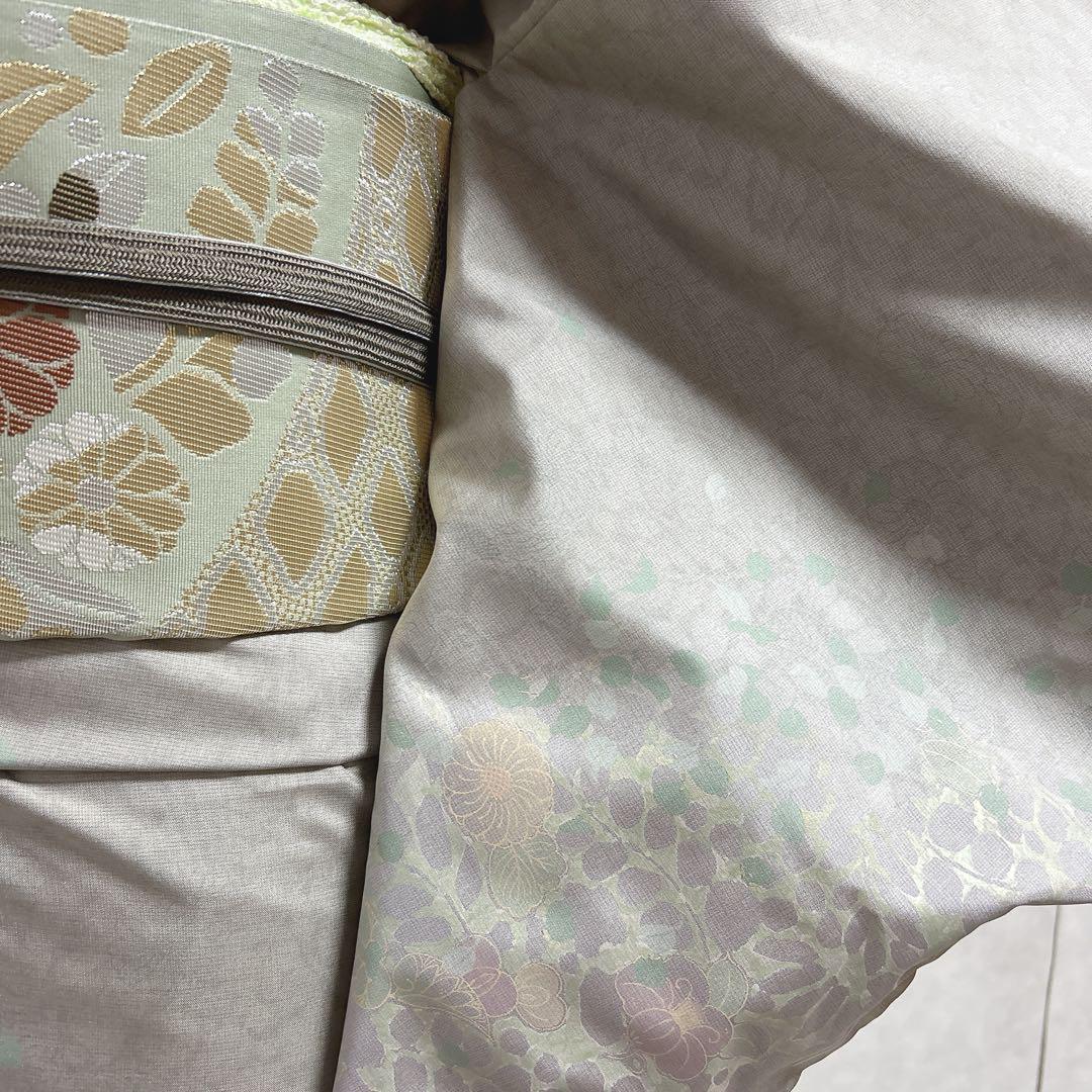 大島紬地　小紋　付け下げ　辻ヶ花　フルセット　着物　正絹　I7