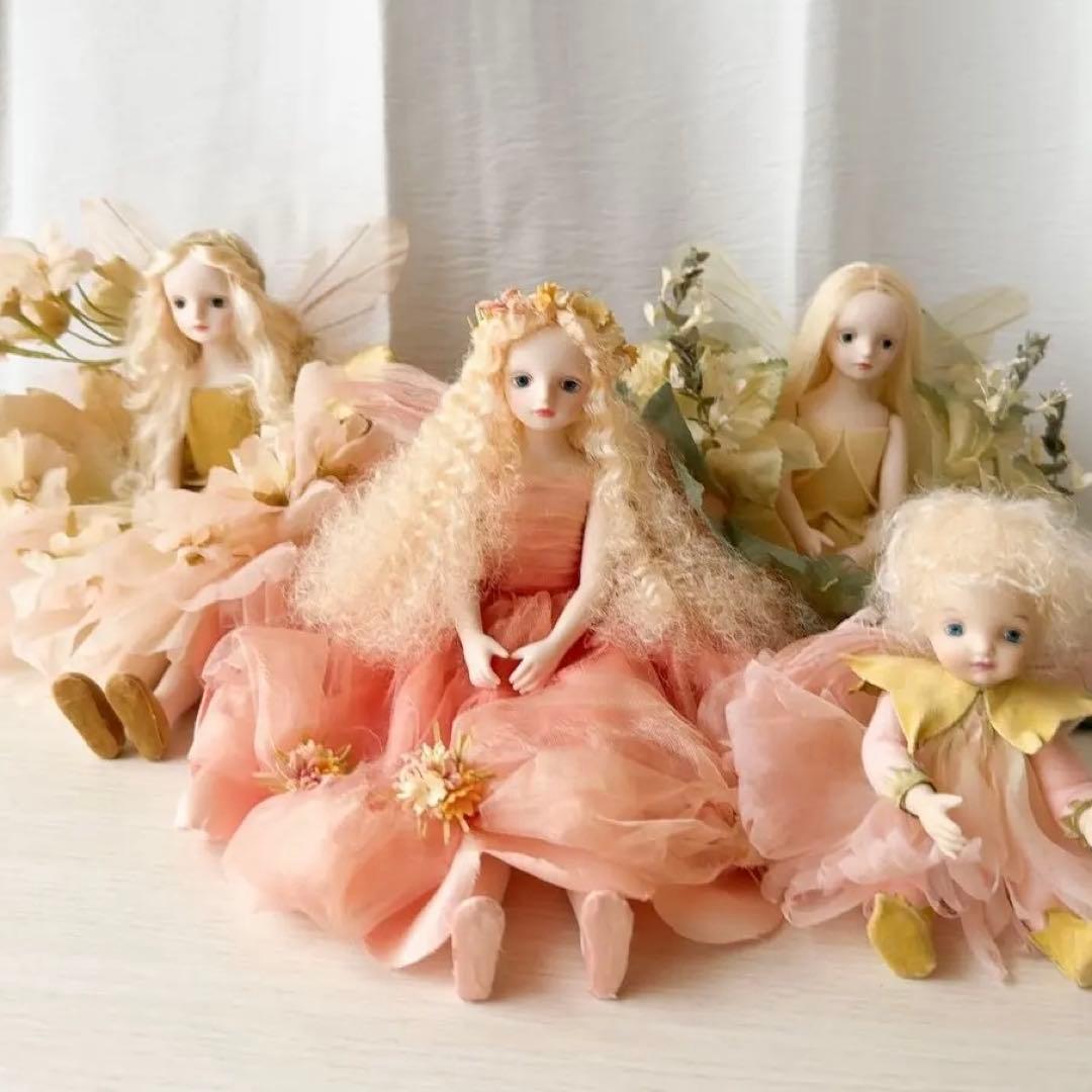 「マギー」若月まり子　妖精ビスクドール4体セット　エルフィン・フロ－リ－