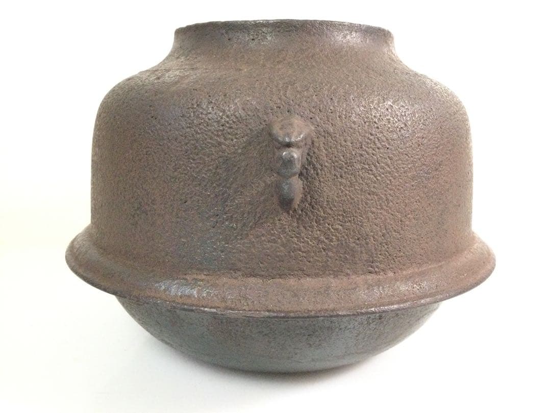 朝鮮真形釜 茶釜 釜師角谷沙村 茶道具 供箱 L282