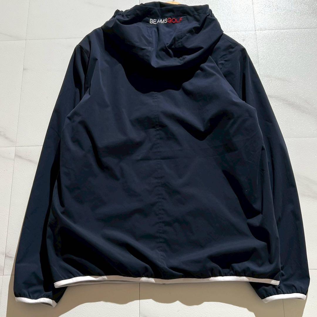 極美品✨24AW ビームスゴルフ 撥水ストレッチ フルジップフーディー ネイビー