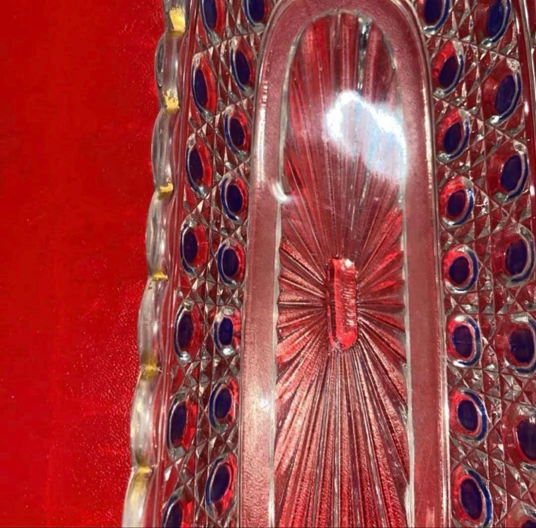 バカラ ディアマンピエーリー　長皿　ブルーカラー　 Baccarat