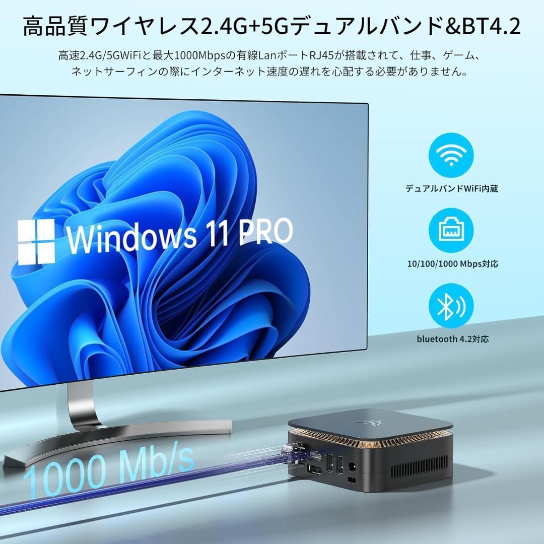 NiPoGi ミニpc n97 16GB DDR4 /512GB M.2 SSD