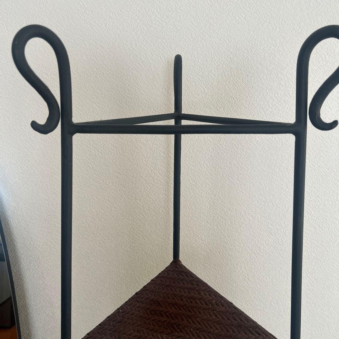 アイアンコーナーラック　ラタン　北欧　アジアン