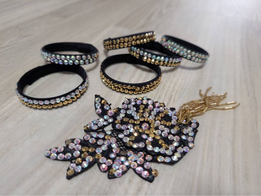 ラテンドレス　社交ダンス　フリンジ　ブラック