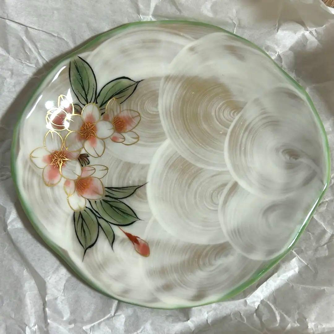 【元箱　未使用】京焼　清水焼　陶葊　陶あん　花変り　銘々皿　5枚揃