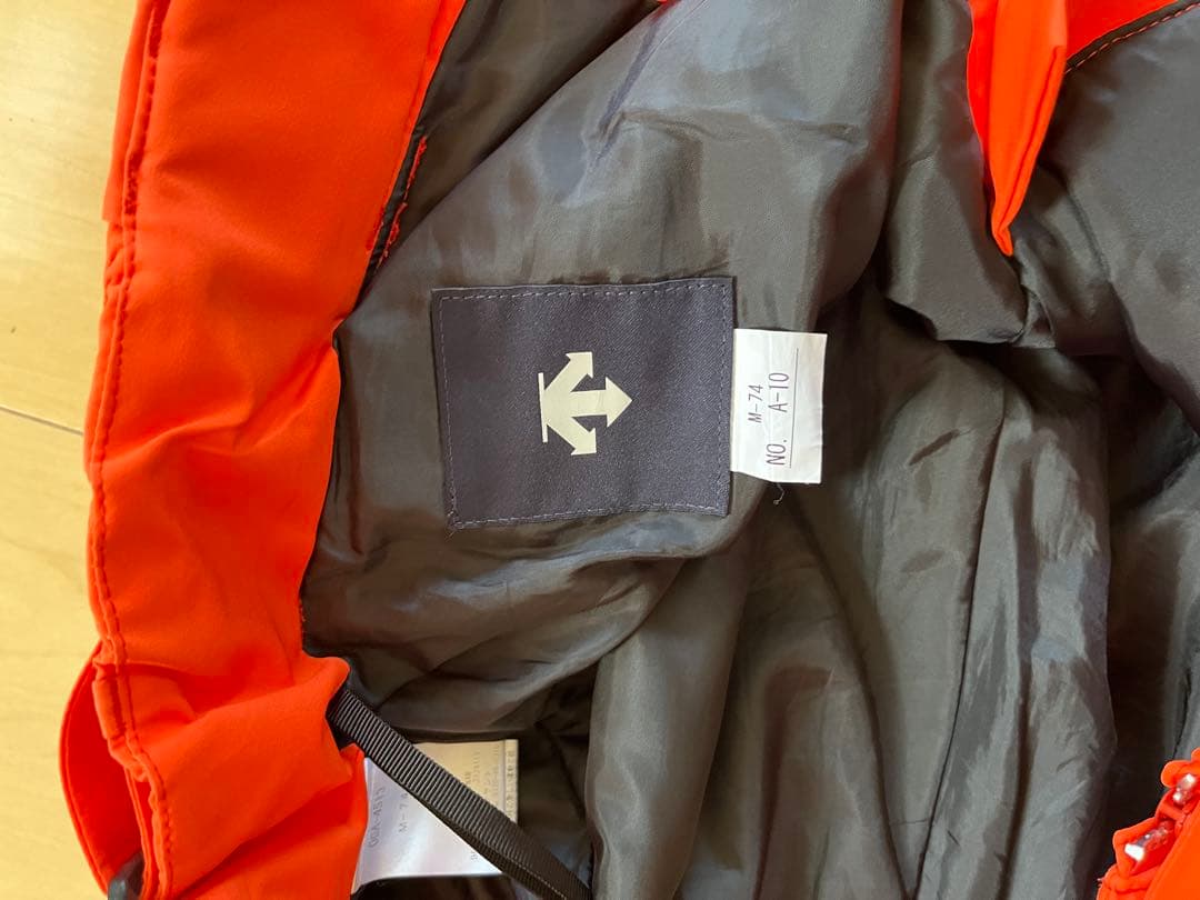 オレンジとネイビーのスキーウェア Mサイズ