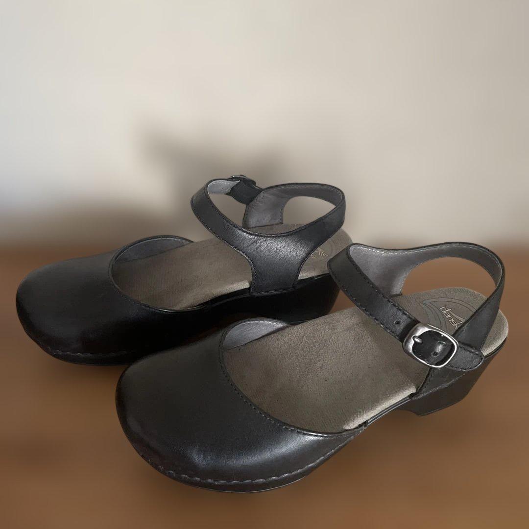 dansko ダンスコ サム ストラップサンダル 36 ブラック　本革