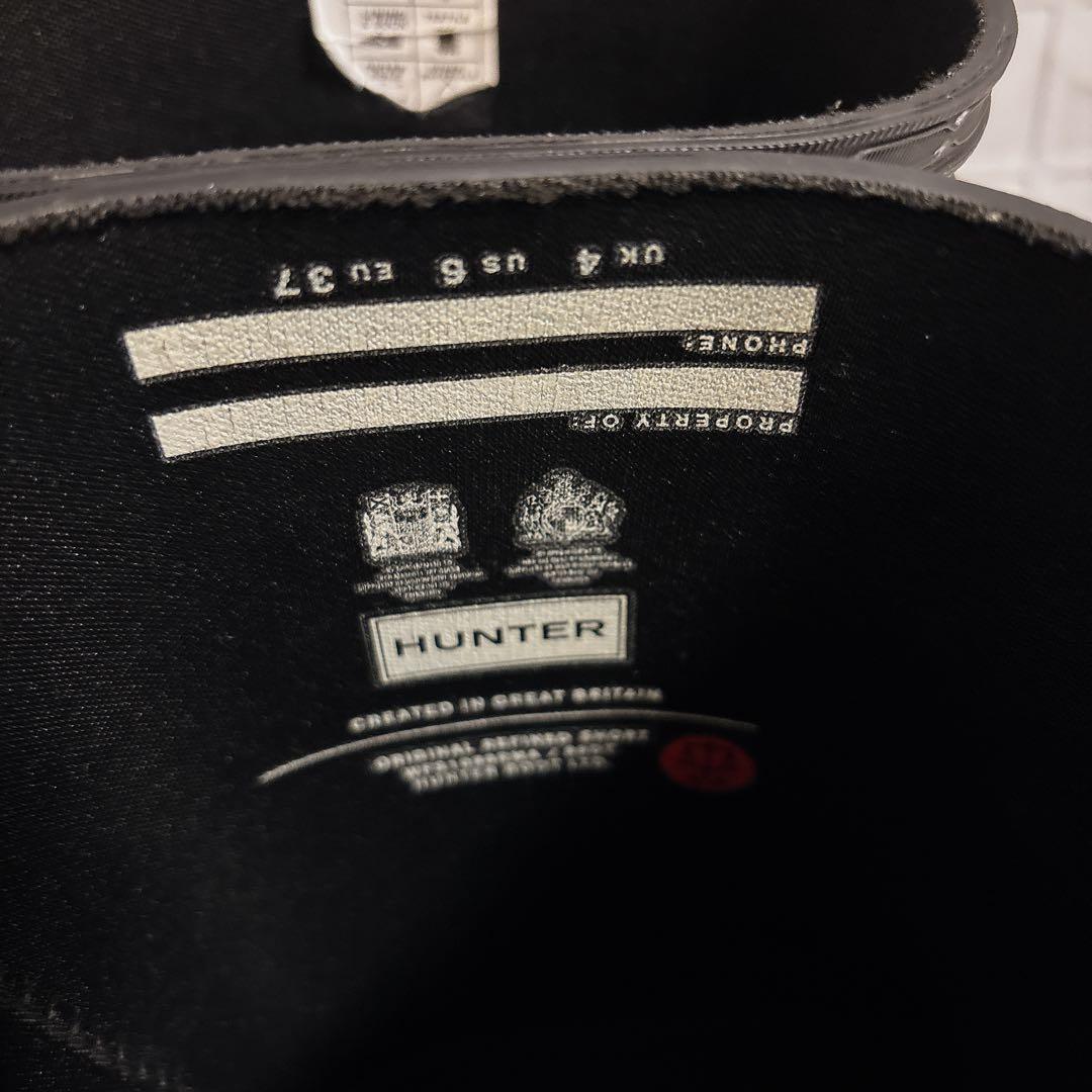 HUNTER ハンター　レインブーツ　23cm 黒　ブラック　ショート