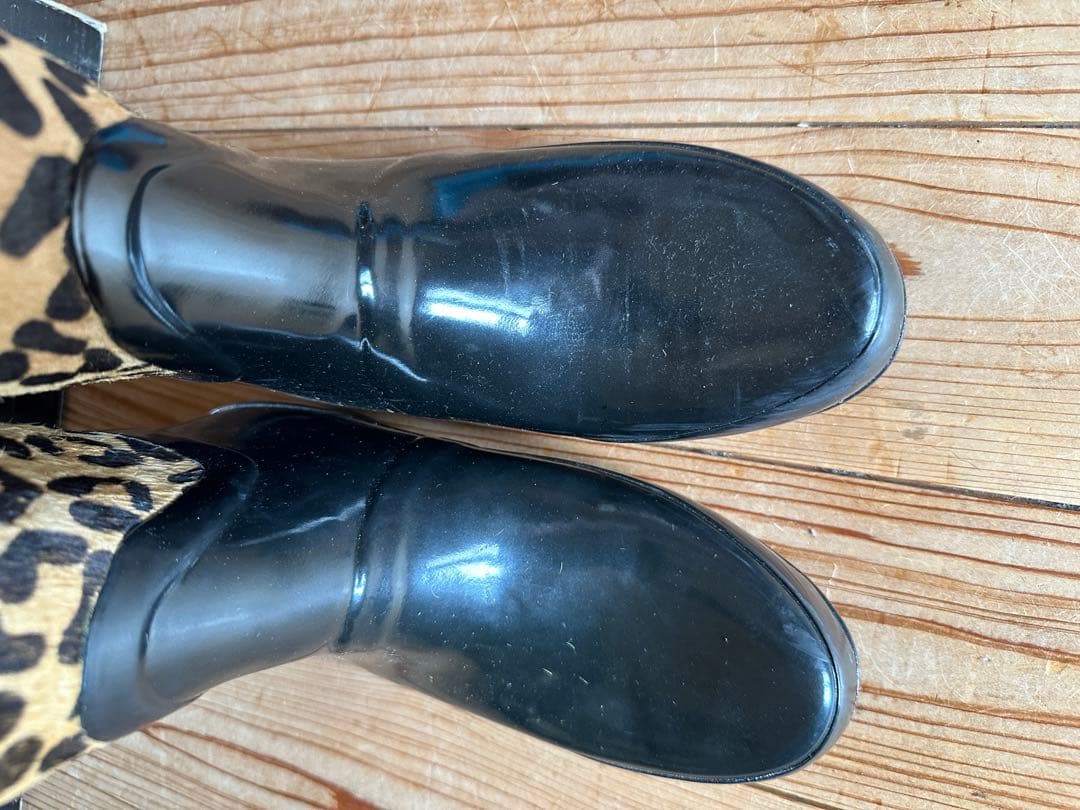 ☆HUNTERハンター⭐︎ハラコレオパード柄レインブーツ