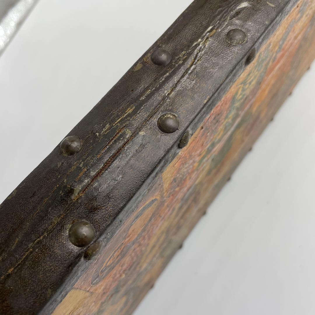 海外製屏風　ヴィンテージ　アンティーク　デコパージュパネル　スクラップスクリーン